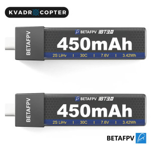 Аккумулятор BetaFPV BT3.0 2S 450 мА·ч 30C (2 шт) – аккумуляторная батарея для квадрокоптеров BetaFPV Cetus X, Pavo Pico. Photo 3